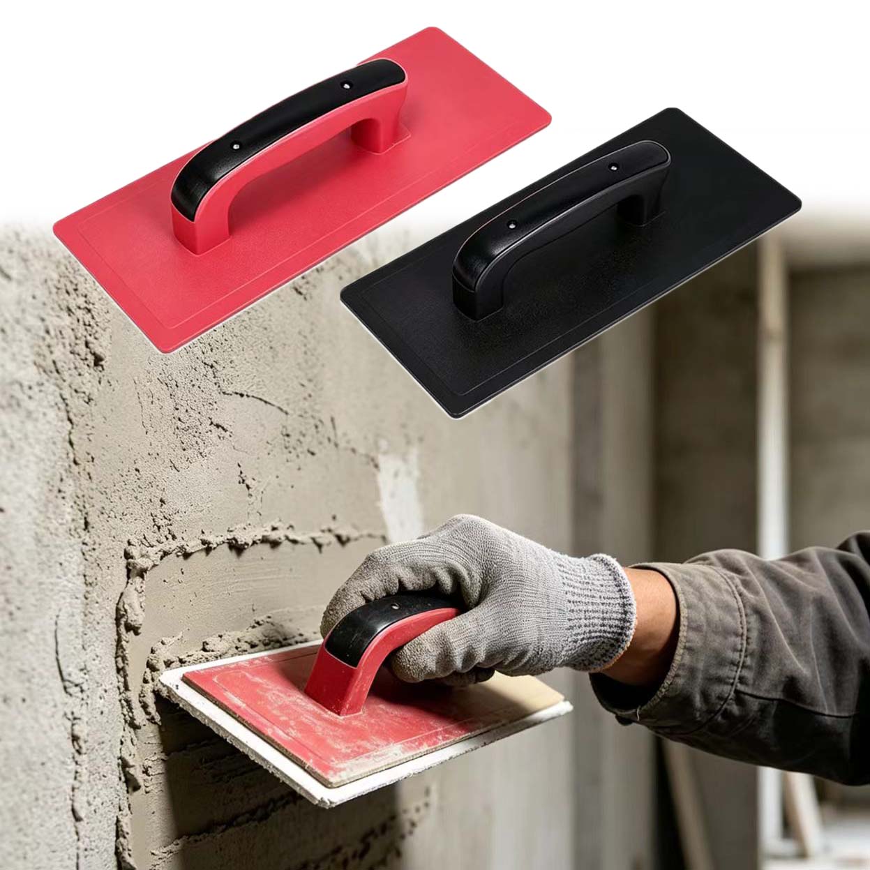 Power Trowel Concrete - Spatola in plastica resistente per finiture,