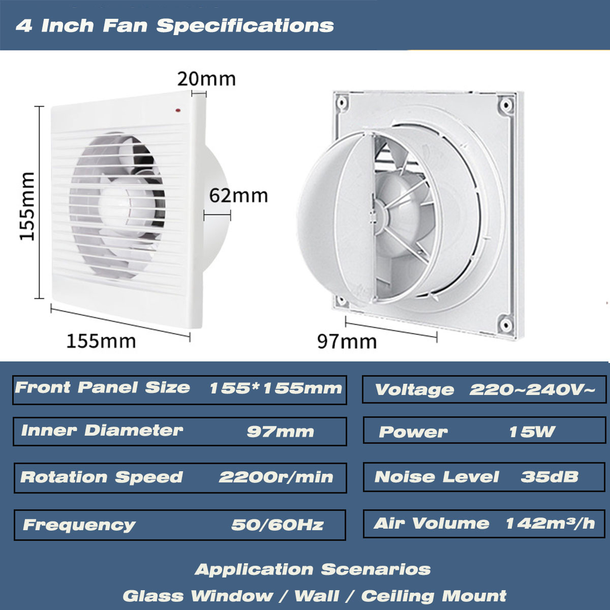 Ventilatore di scarico silenzi - Exhaust Fan Industrial recensione e prezzo